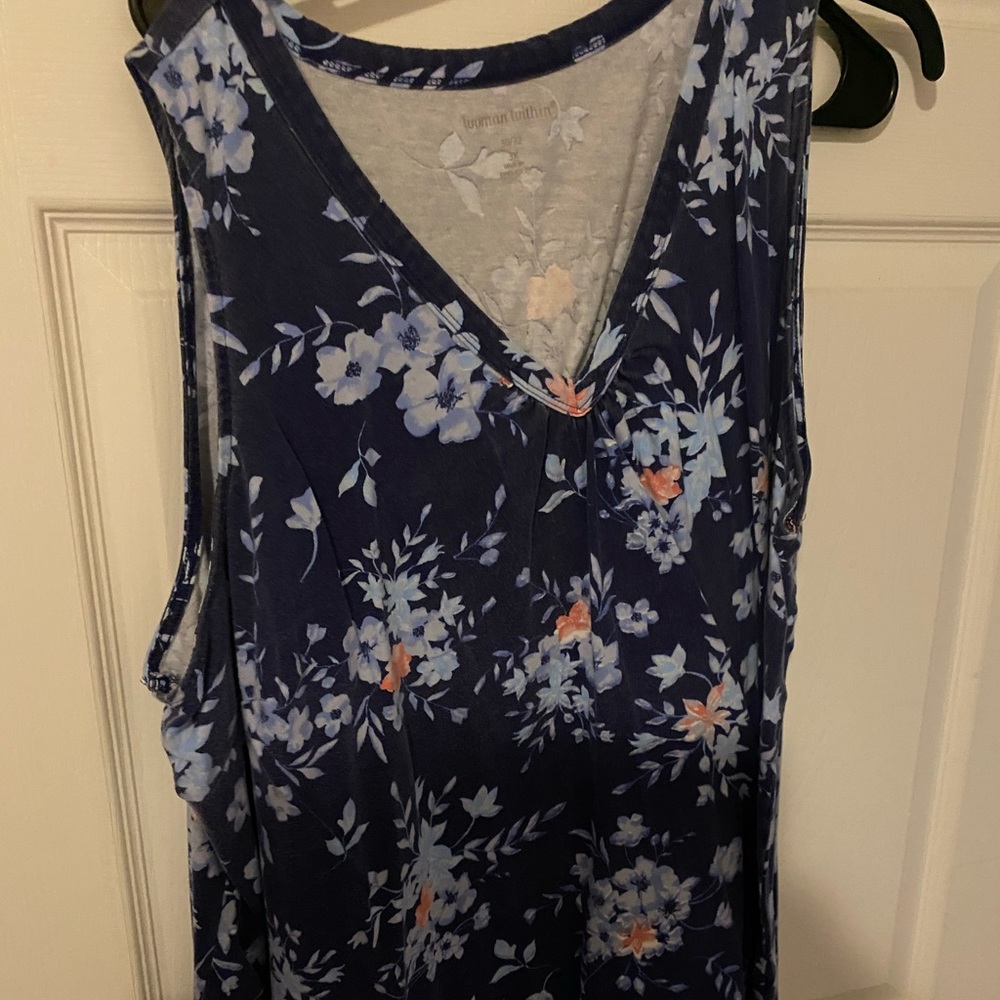 2 floral tanks